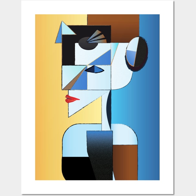 Abstract Surreal Woman Art | Cubist Modern Woman Art Wall Art by Space Sense Design Studio